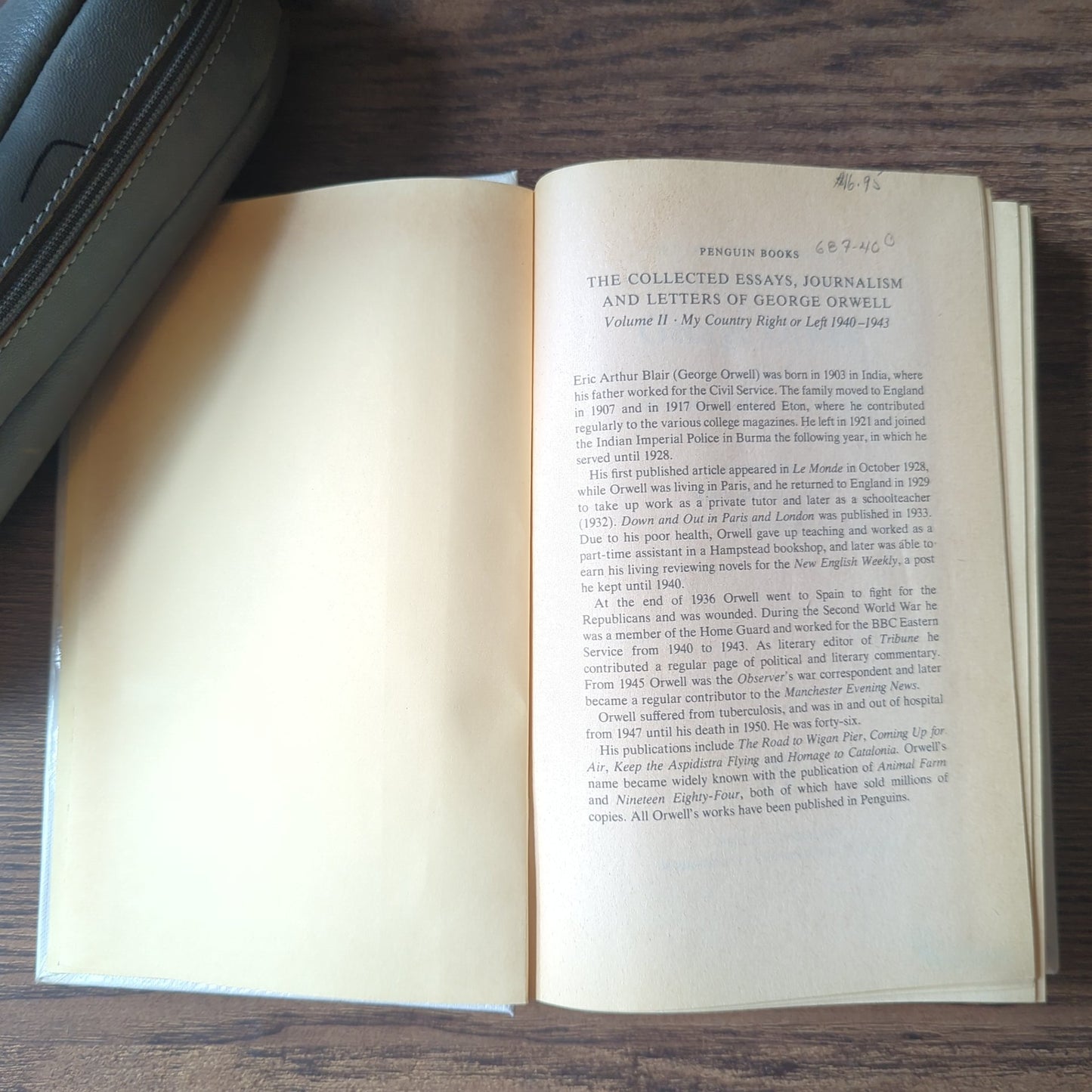 The Collected Essays, Journalism and Letters of George Orwell Volume 2: My Country Right or Left (1940-1943)