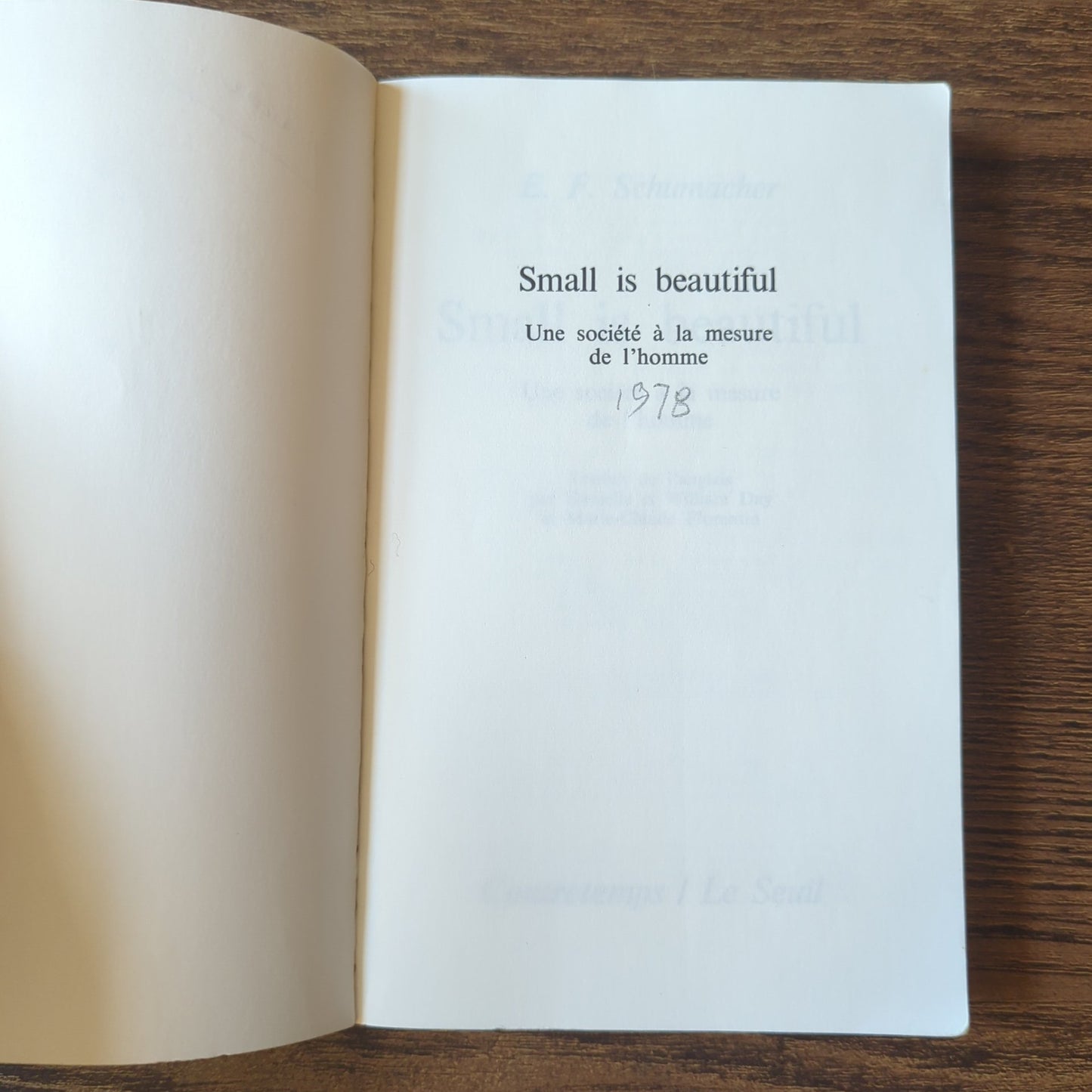 Small is beautiful - Une société à la mesure de l'homme