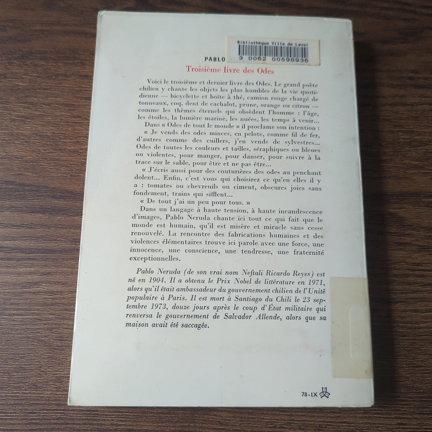 Troisième livre des odes