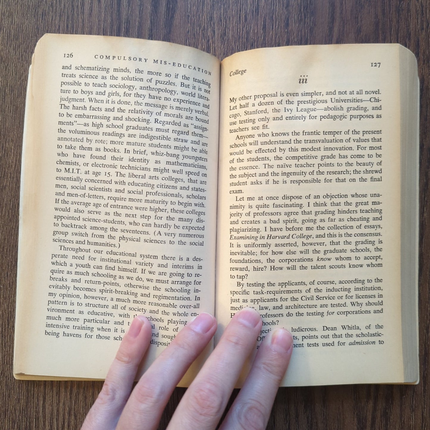 Compulsory Mis-education and The Community of Scholars