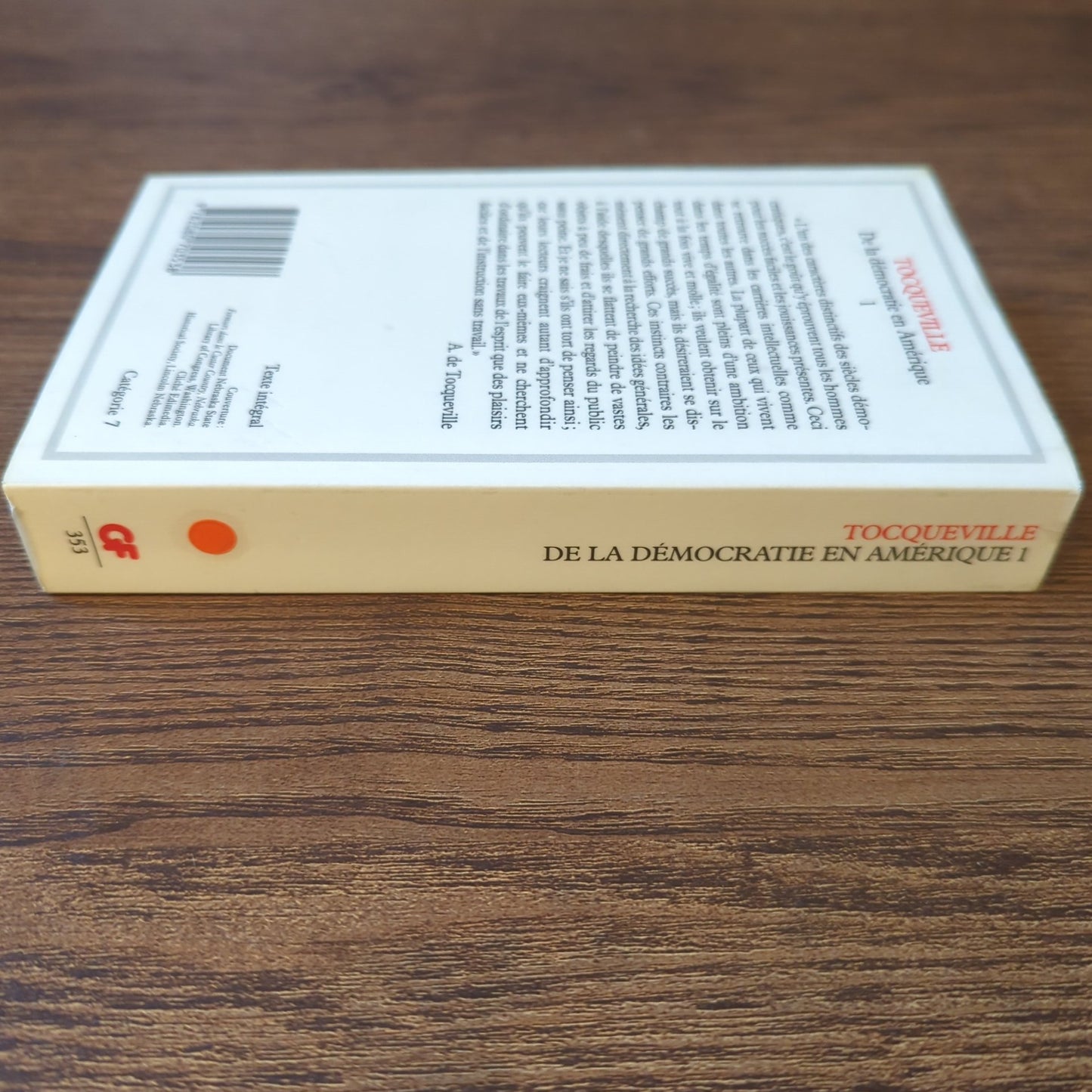 De la Démocratie en Amérique, Tome 1