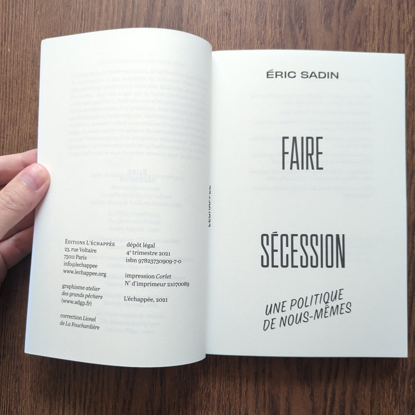 Faire sécession - Une politique de nous-mêmes