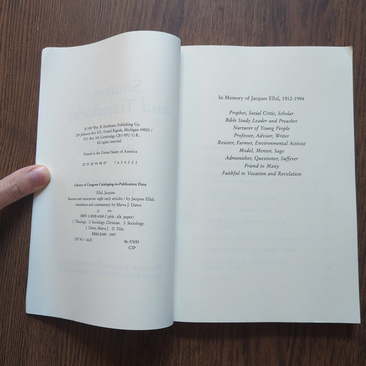 Sources and Trajectories - Eight Early Articles by Jacques Ellul That Set the Stage