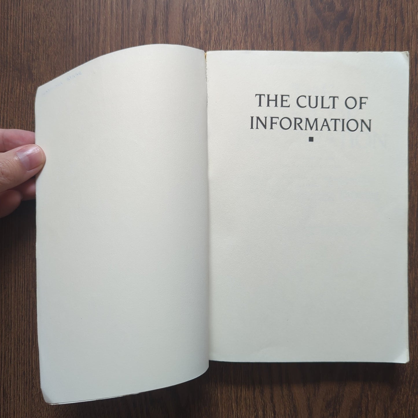 The Cult of Information - The Folklore of Computers and the True Art of Thinking
