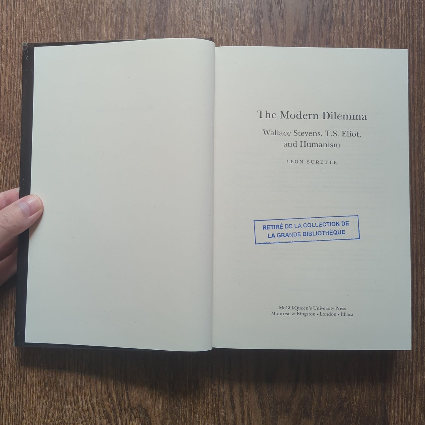 The Modern Dilemma - Wallace Stevens, T.S. Eliot and Humanism