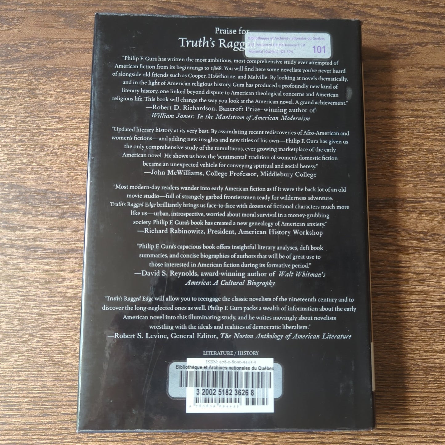 Truth's Ragged Edge - The Rise of the American Novel