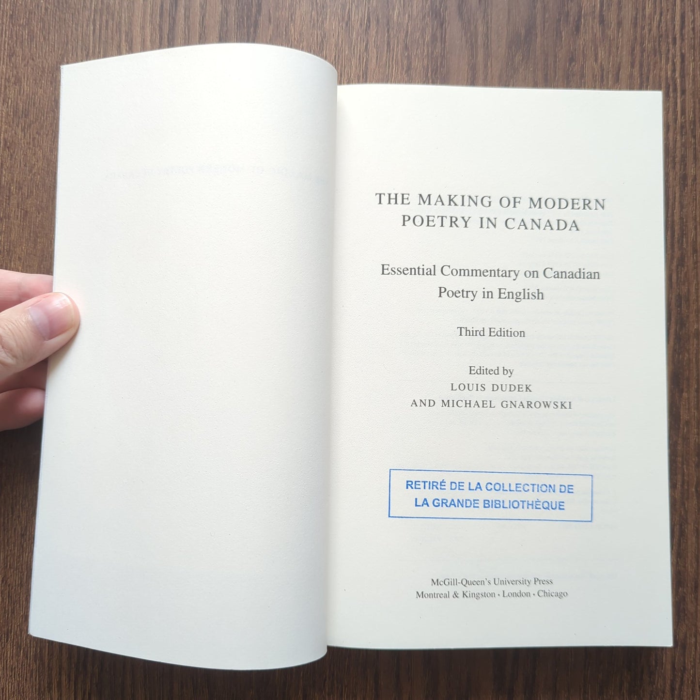 The Making of Modern Poetry in Canada