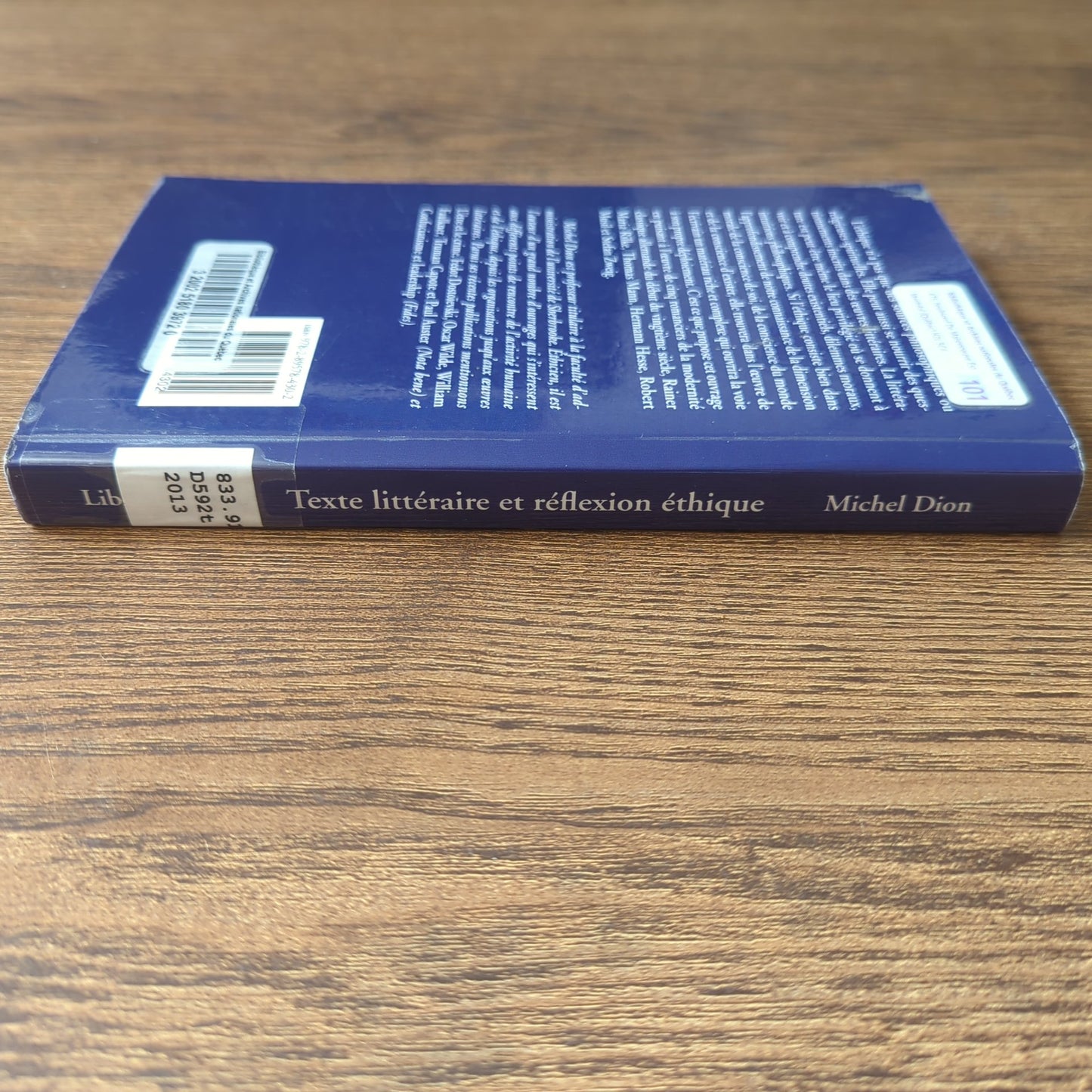 Texte littéraire et réflexion éthique