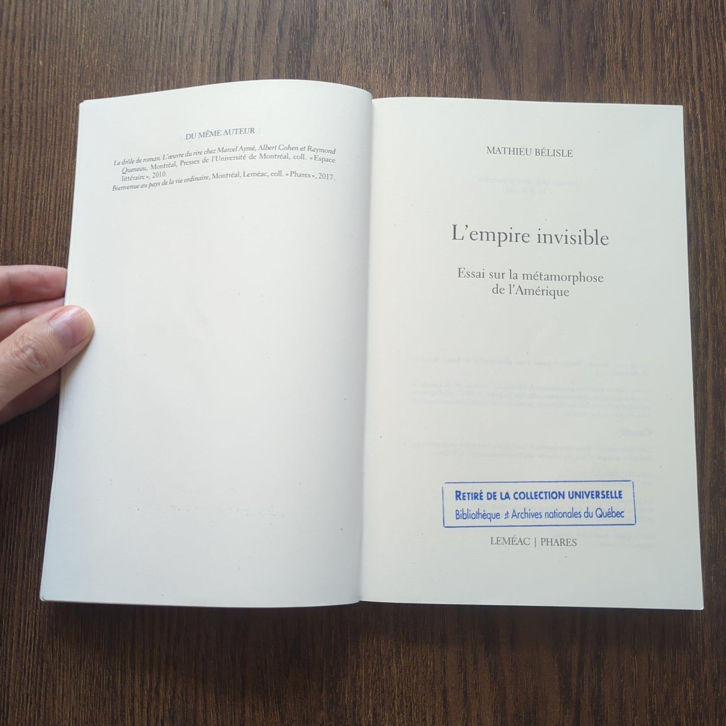 L'empire invisible - Essai sur la métamorphose de l'Amérique