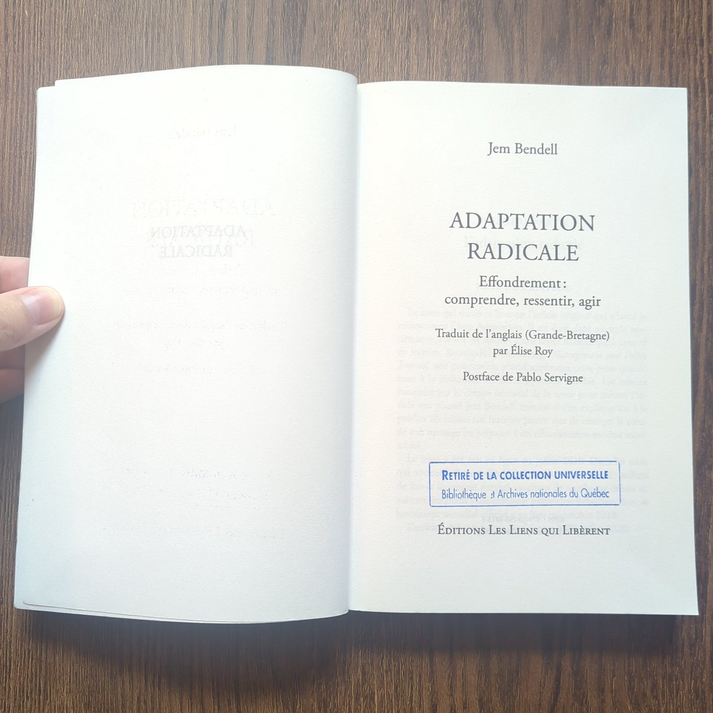 Adaptation radicale - Effondrement: comprendre, ressentir, agir