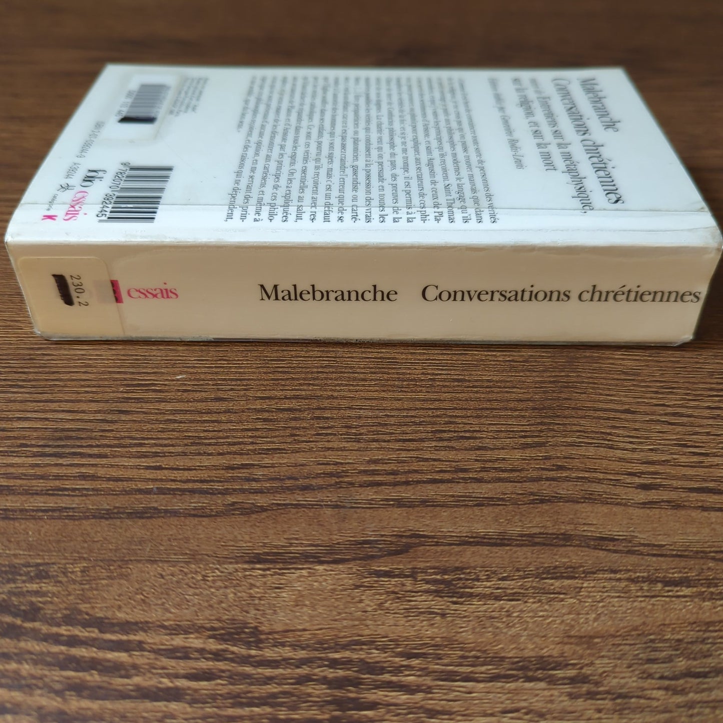 Conversations chrétiennes, suivi de Entretiens sur la métaphysique, sur la religion, et sur la mort