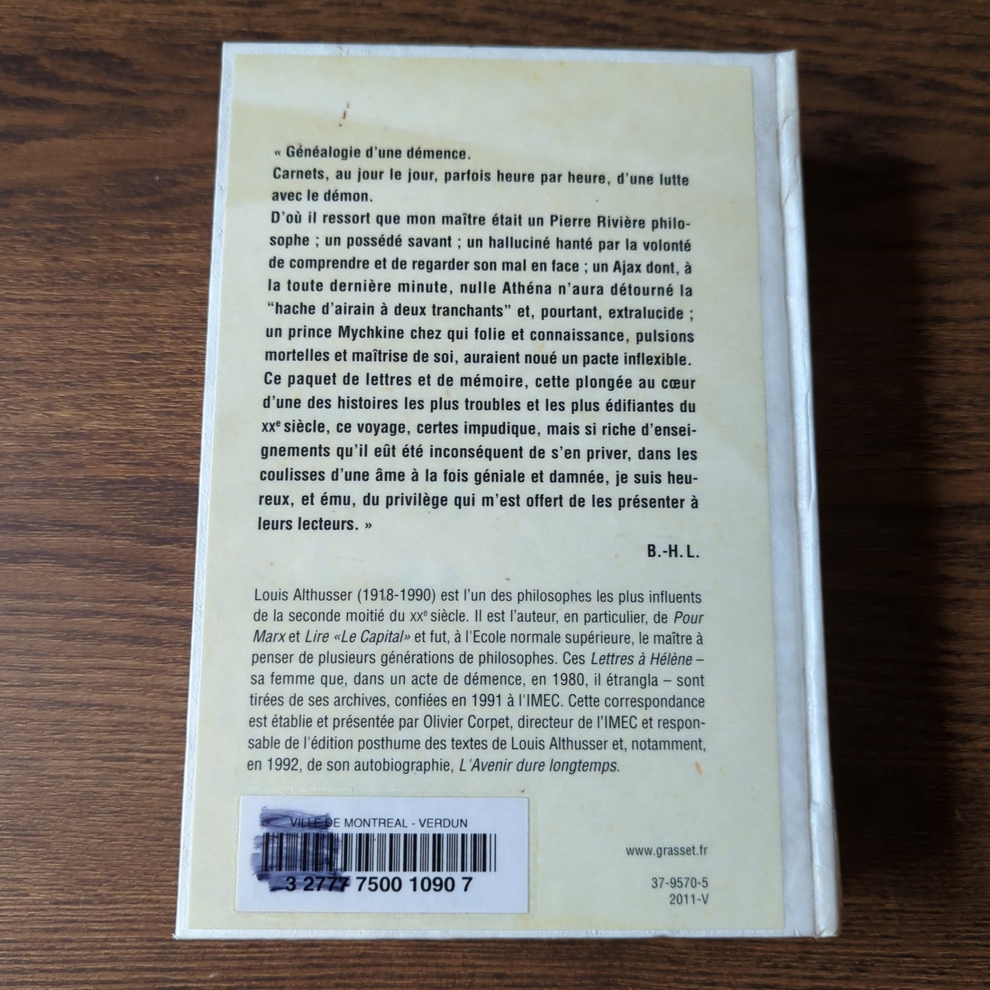 Lettres à Hélène