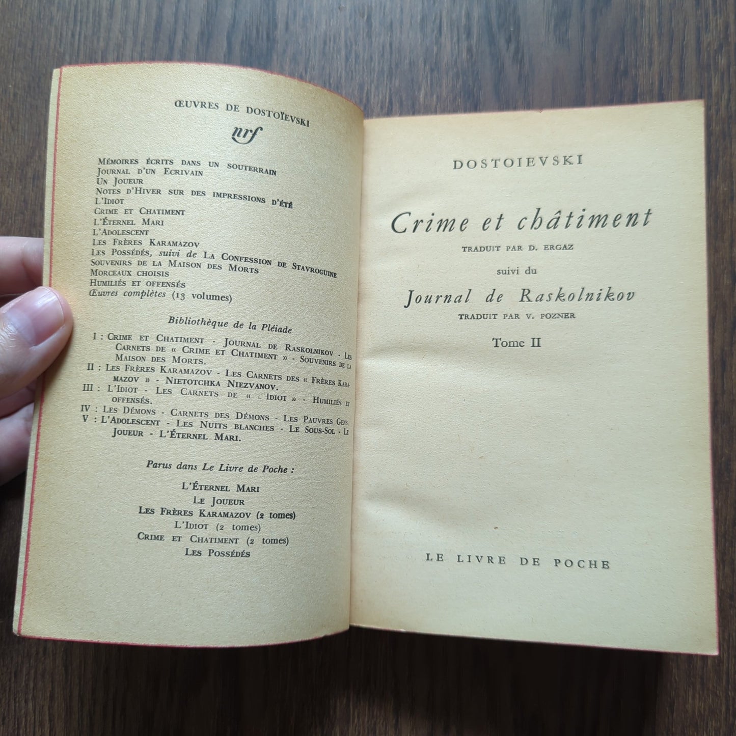 Crime et châtiment, suivi du journal de Raskolnikov - Tome II
