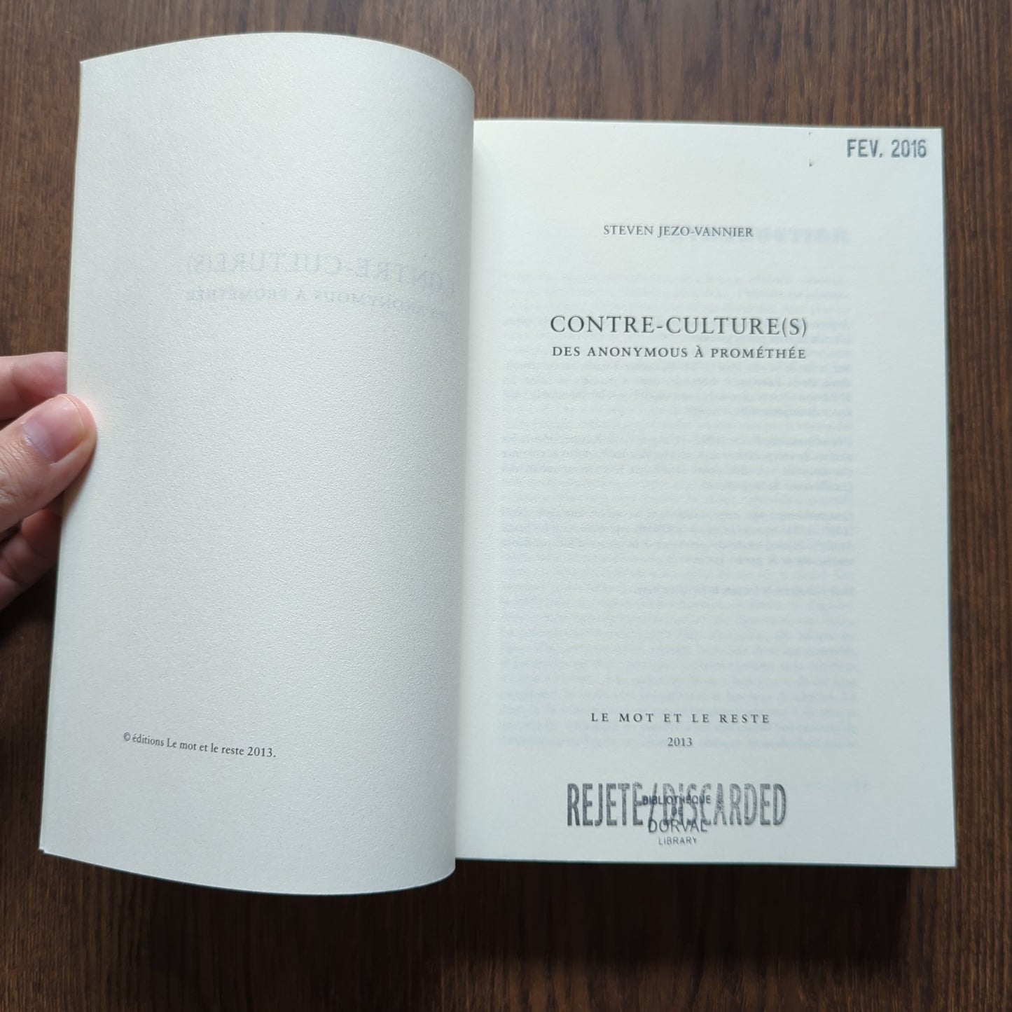 Contre-culture(s) - Des Anonymous à Prométhée