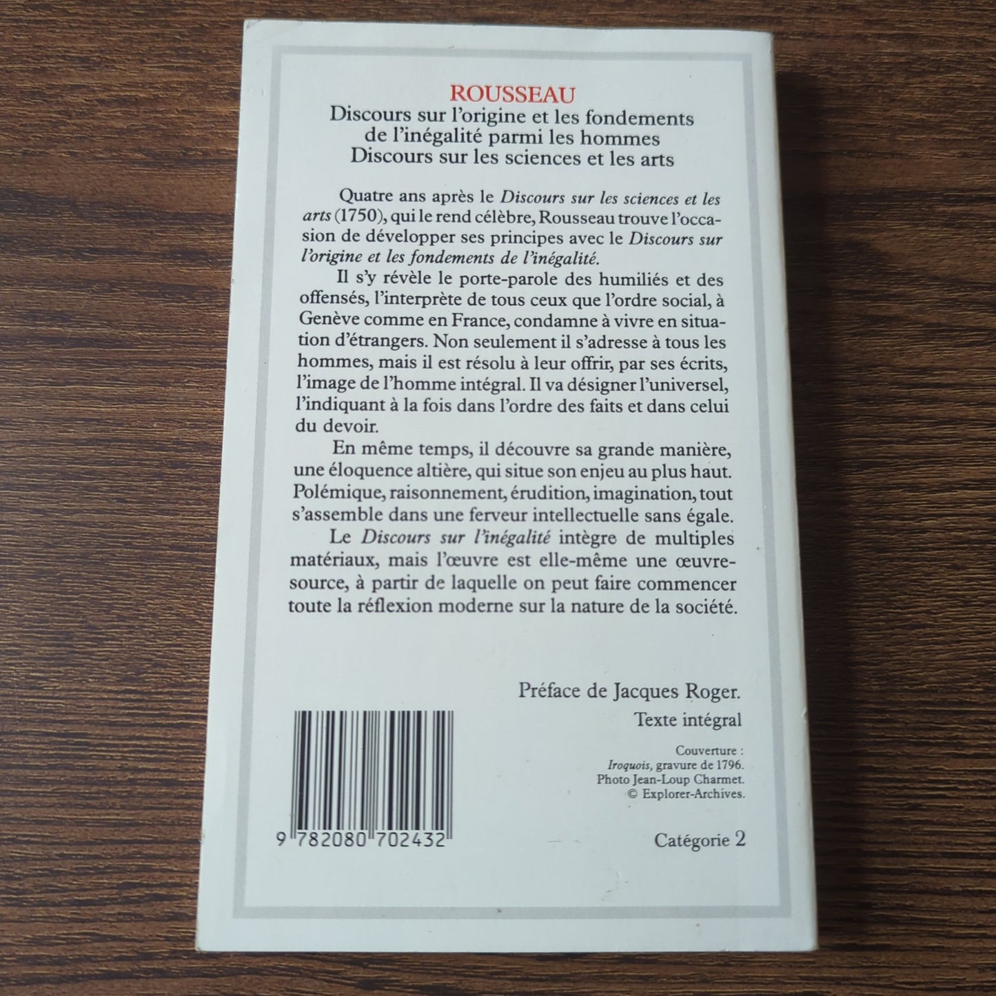Discours sur l'origine et les fondements de l'inégalité parmi les hommes - Discours sur les sciences et les arts
