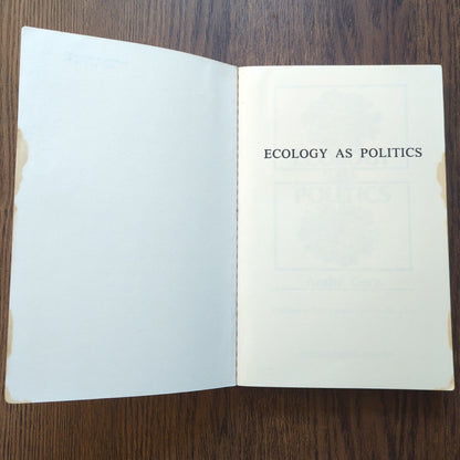 Ecology as Politics