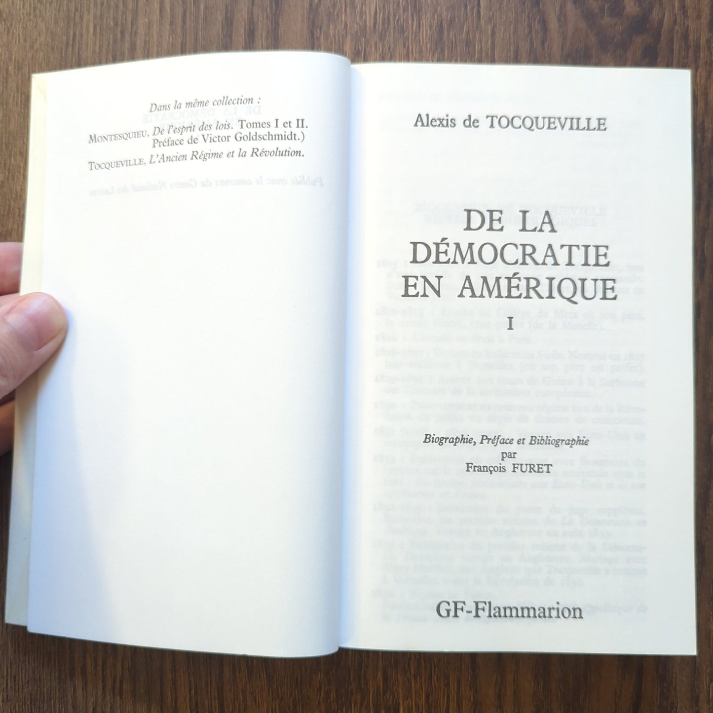 De la Démocratie en Amérique, Tome 1