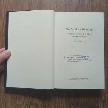 The Modern Dilemma - Wallace Stevens, T.S. Eliot and Humanism
