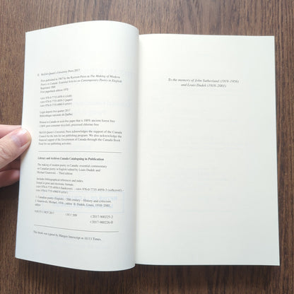 The Making of Modern Poetry in Canada