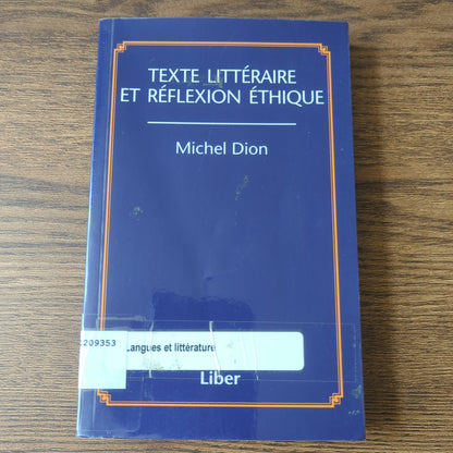 Texte littéraire et réflexion éthique