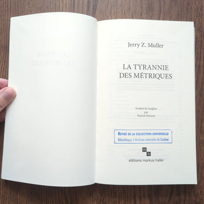 La tyrannie des métriques