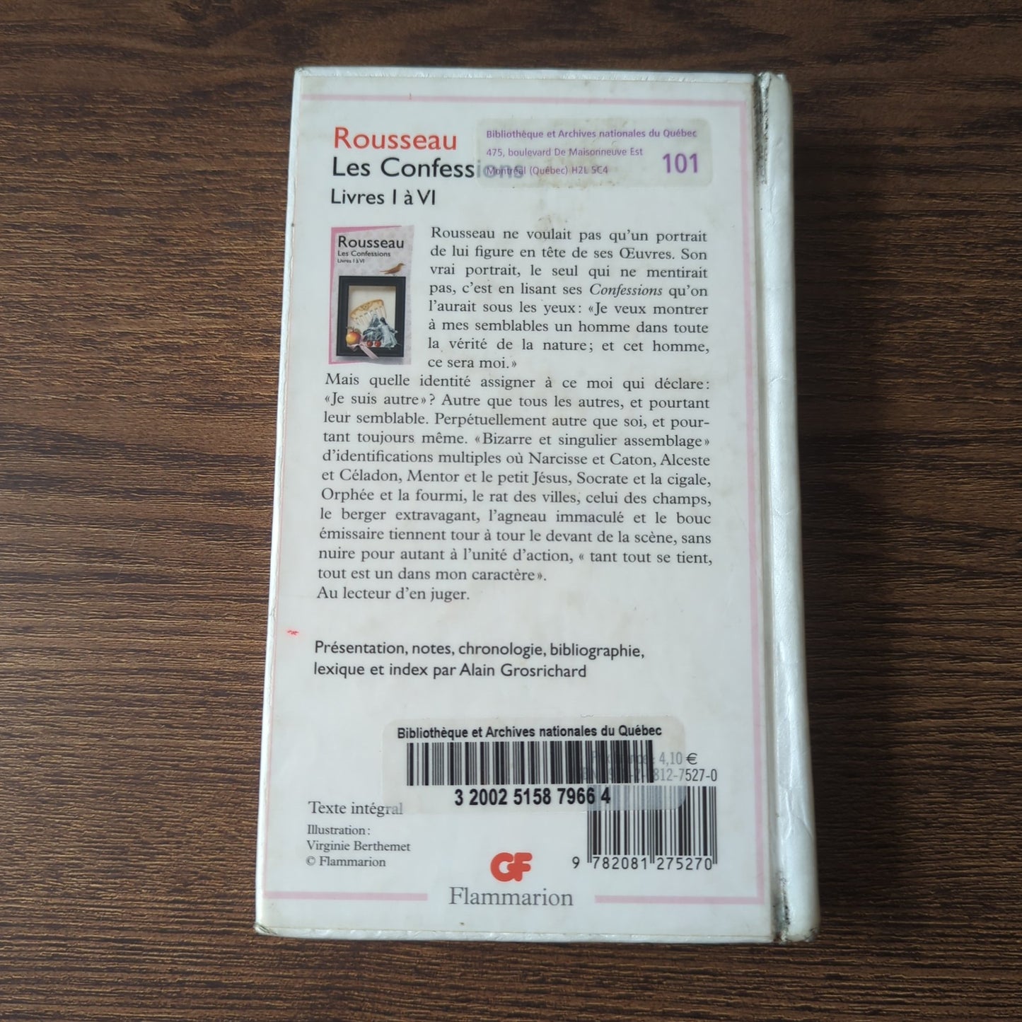 Les Confessions - Livres I à VI