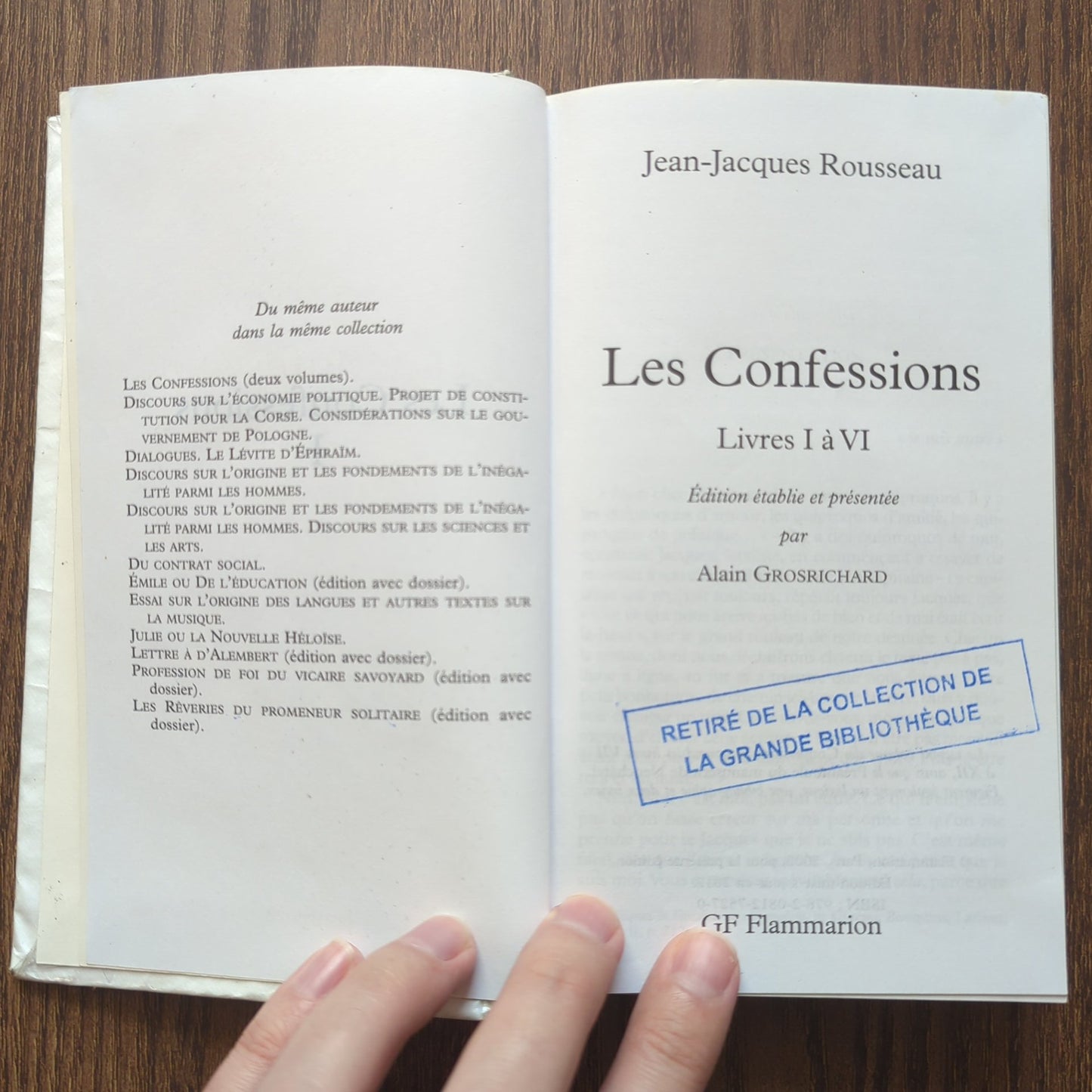 Les Confessions - Livres I à VI