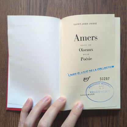 Amers, suivi de Oiseaux