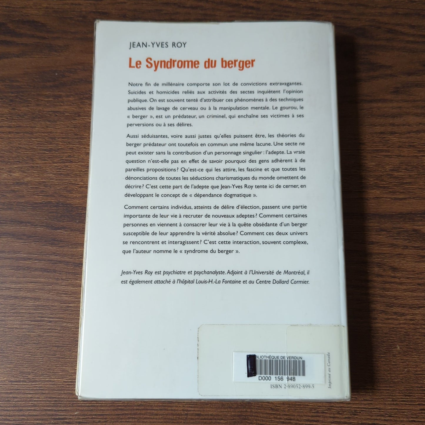 Le syndrome du berger - Essai sur les dogmatismes contemporains