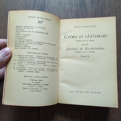 Crime et châtiment, suivi du journal de Raskolnikov - Tome II