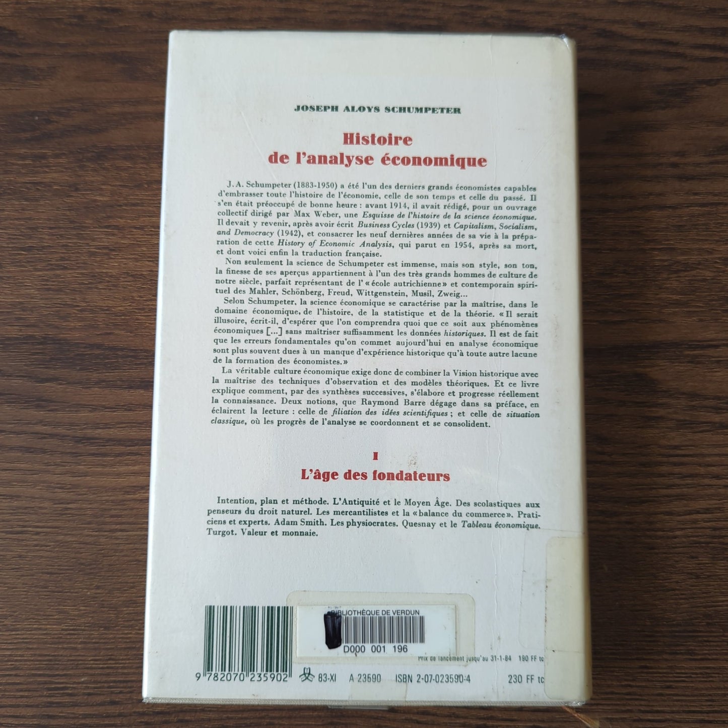 Histoire de l'analyse économique I - L'âge des fondateurs