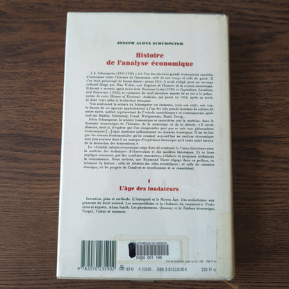 Histoire de l'analyse économique I - L'âge des fondateurs